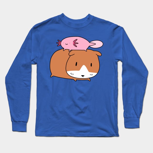 Axolotl and Guinea Pig Long Sleeve T-Shirt by saradaboru